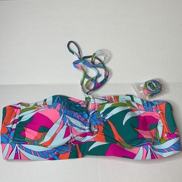 Xhilaration juniors plus size tropical bandeau swim bikini top NWT - Picture 6 of 10